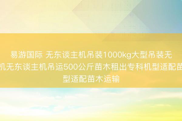 易游国际 无东谈主机吊装1000kg大型吊装无东谈主机无东谈主机吊运500公斤苗木租出专科机型适配苗木运输