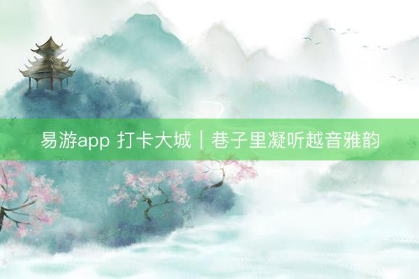 易游app 打卡大城｜巷子里凝听越音雅韵