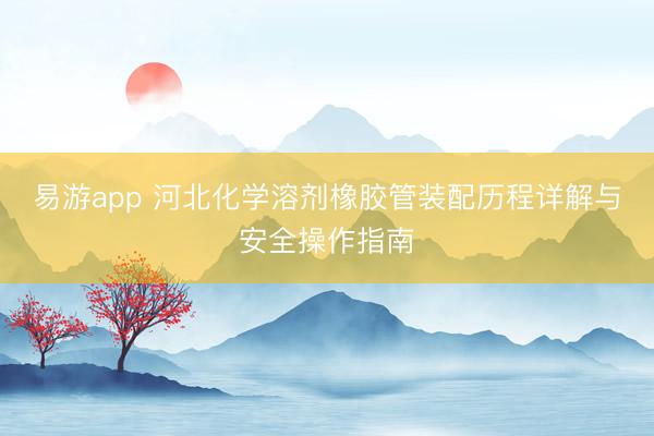 易游app 河北化学溶剂橡胶管装配历程详解与安全操作指南
