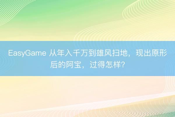 EasyGame 从年入千万到雄风扫地，现出原形后的阿宝，过得怎样？