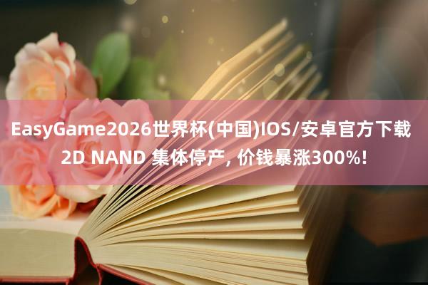 EasyGame2026世界杯(中国)IOS/安卓官方下载 2D NAND 集体停产, 价钱暴涨300%!