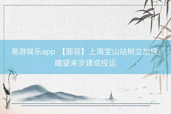 易游娱乐app 【面容】上海宝山站树立加快,瞻望来岁建成投运