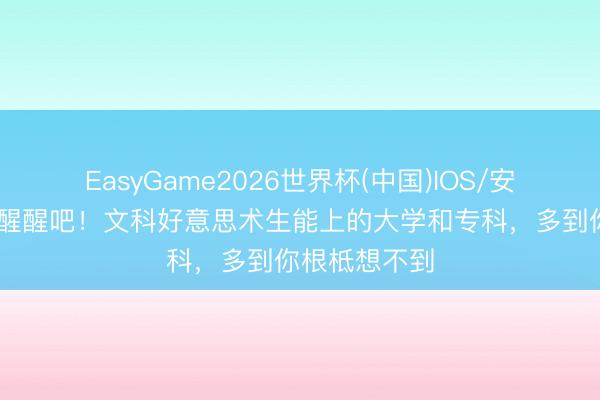 EasyGame2026世界杯(中国)IOS/安卓官方下载 醒醒吧!文科好意思术生能上的大学和专科,多到你根柢想不到