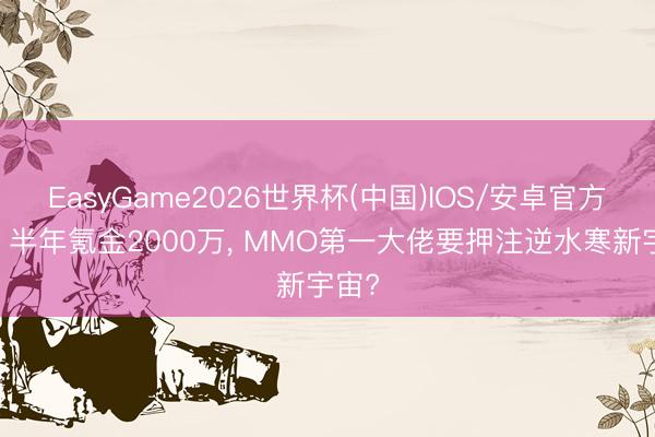 EasyGame2026世界杯(中国)IOS/安卓官方下载 半年氪金2000万, MMO第一大佬要押注逆水寒新宇宙?
