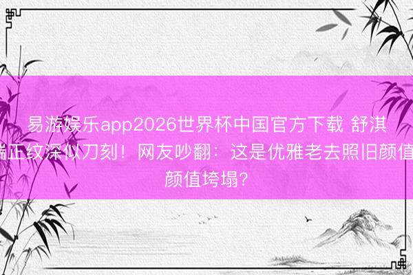 易游娱乐app2026世界杯中国官方下载 舒淇生图端正纹深似刀刻!网友吵翻:这是优雅老去照旧颜值垮塌?